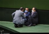 سیدنظام‌الدین موسوی و جواد کریمی قدوسی در جلسه علنی مجلس شورای اسلامی