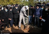 مراسم خاکسپاری پیکر امیر سرتیپ محمود ارضی برادر حاج منصور ارضی - بهشت زهرا(س)