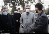 ابوالفضل بختیاری در مراسم تشییع و خاکسپاری پیکر امیر سرتیپ محمود ارضی برادر حاج منصور ارضی - بهشت زهرا(س)
