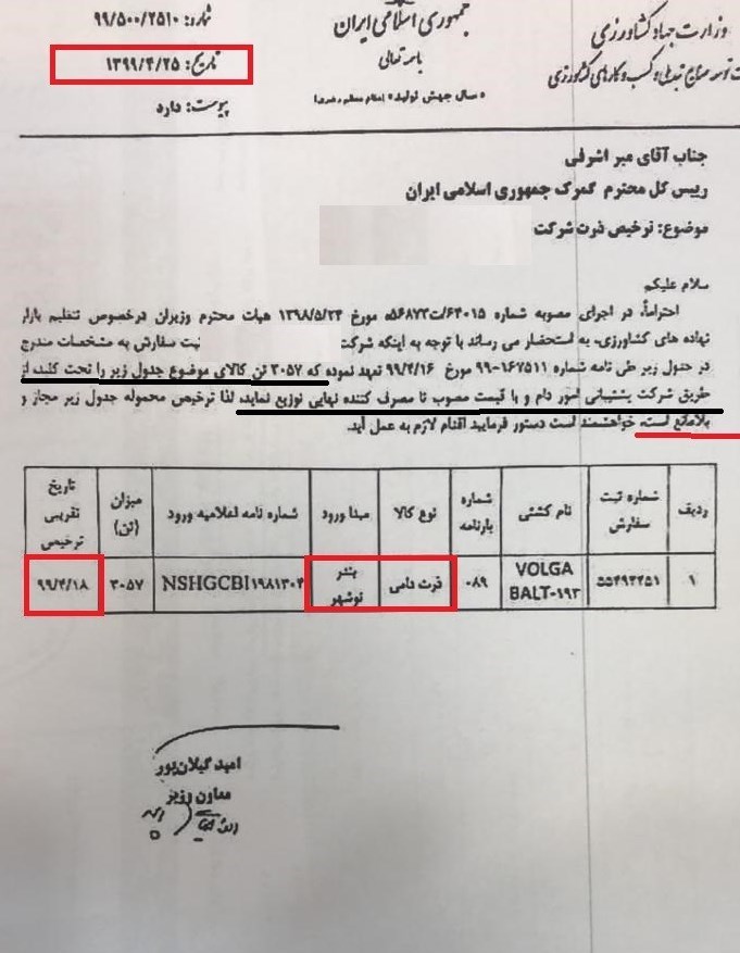 گمرک جمهوری اسلامی ایران , 