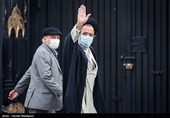 حجت‌الاسلام سیدمحمود علوی وزیر اطلاعات و عیسی کلانتری رئیس سازمان محیط زیست در حاشیه جلسه هیئت دولت