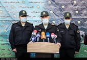 سردار حسین رحیمی رئیس پلیس تهران در جمع خبرنگاران