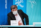 ابراهیم اصغری تهیه‌کننده در نشست خبری فیلم تک تیرانداز - سی و نهمین جشنواره فیلم فجر