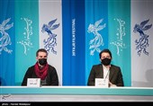 بهرام رادان و هوتن شکیبا در نشست خبری فیلم ابلق - سی و نهمین جشنواره فیلم فجر