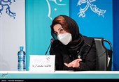فاطمه معتمد آریا بازیگر در نشست خبری فیلم روزی روزگاری آبادان - سی و نهمین جشنواره فیلم فجر