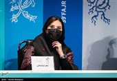 سحر دولتشاهی بازیگر در نشست خبری فیلم خط فرضی - سی و نهمین جشنواره فیلم فجر