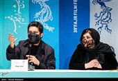 باران کوثری و حامد بهداد در نشست خبری فیلم گیج‌گاه - سی و نهمین جشنواره فیلم فجر