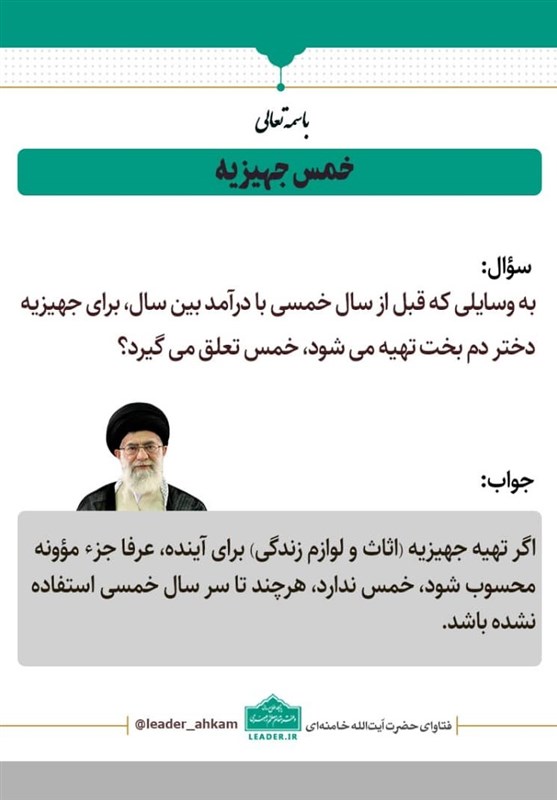 رهبر , احکام دینی , مرجع تقلید , آیت الله خامنه‌ ای , امام خامنه‌ای , 