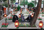 زیارت گلزار شهدای بهشت زهرا(س) تهران در شب جمعه آخرسال