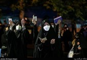 مراسم احیاء شب بیست و یکم ماه رمضان با رعایت پروتکل‌های بهداشتی در مسجد گیاهی تجریش 