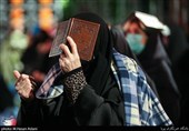 مراسم احیاء شب بیست و یکم ماه رمضان با رعایت پروتکل‌های بهداشتی در مسجد گیاهی تجریش 