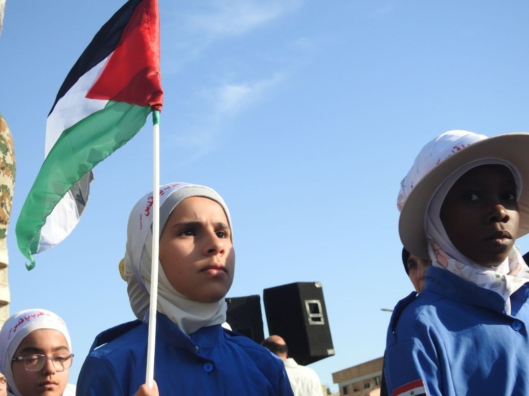 لشکر فاطمیون , مدافعان حرم , راهپیمایی روز قدس , کشور فلسطین , بیت المقدس , جبهه مقاومت اسلامی , 