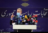 حضور علی لاریجانی در ستاد انتخابات کشور