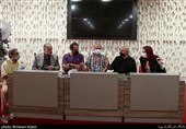 نشست خبری فیلم افسانه بناسان غول چراغ جادو در چهارمین روز سی‌وهشتمین جشنواره جهانی فیلم فجر در پردیس سینمایی چارسو