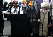 آیت الله جنتی رئیس مجلس خبرگان رهبری درمحل صندوق اخذ رای در شورای نگهبان