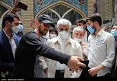 حضور سعید جلیلی در شعبه اخذ رأی مستقر در مسجد فاطمیه محله خزانه تهران