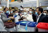 حضور سعید جلیلی در شعبه اخذ رأی مستقر در مسجد فاطمیه محله خزانه تهران