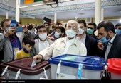 حضور سعید جلیلی در شعبه اخذ رأی مستقر در مسجد فاطمیه محله خزانه تهران