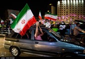 جشن پیروزی ابراهیم رئیسی در انتخابات