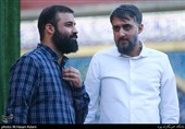 عبدالرضاهلالی و محمدحسین پویانفر  در مراسم جشن عیدغدیرخم ،حرم امام زاده صالح (ع)