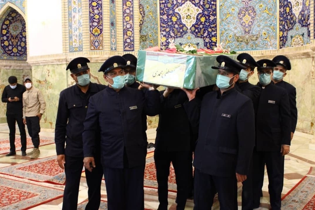 لشکر فاطمیون , جبهه مقاومت اسلامی , شهدای مدافع حرم , تشییع شهدا , مراسم تشییع , آستان قدس رضوی , 