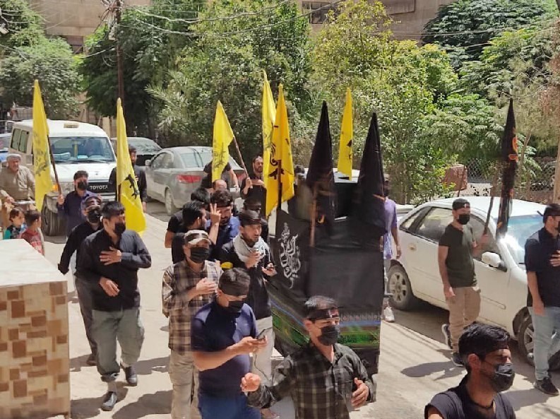 لشکر فاطمیون , مدافعان حرم , جبهه مقاومت اسلامی , ماه محرم , عزاداری , حرم مطهر حضرت زینب (س) , دمشق ,