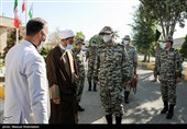 ورود امیر علیرضا صباحی فرد فرمانده نیروی پدافند هوایی ارتش به محل برگزاری نشست خبری