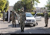 ورود امیر علیرضا صباحی فرد فرمانده نیروی پدافند هوایی ارتش به محل برگزاری نشست خبری