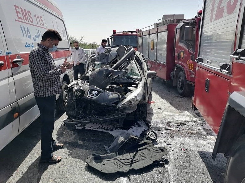 آتش‌نشانی , سازمان آتش‌نشانی تهران , حوادث جاده‌ای , حوادث , پلیس راهور | پلیس راهنمایی و رانندگی , اورژانس , 