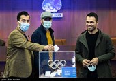 ذبیح الله پورشیب , بهمن عسگری و سجاد گنج زاده اعضای تیم ملی کاراته در مراسم انتخابات کمیسیون ورزشکاران کمیته ملی المپیک