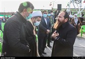 حضور مهدی فخری زاده فرزند دانشمند شهید محسن فخری زاده در آیین رونمایی از اِلمان این شهید در آبسرد،دماوند