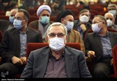 بهرام عین اللهی وزیر بهداشت در آیین دانشگاهی اولین سالگرد شهادت شهید محسن فخری زاده 
