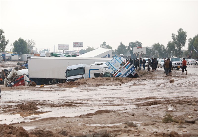 کشور عراق , اربیل , کردستان عراق , سیل ,