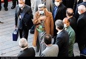ورود ابراهیم الدیلمی سفیر یمن در تهران  به محوطه باغ ملی (درب وزارت خارجه) جهت تشییع