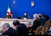 حجت‌الله عبدالملکی وزیر تعاون، کار و رفاه اجتماعی و سید ابراهیم رئیسی، رئیس جمهور در جلسه شورای عالی اشتغال