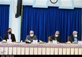 سورنا ستاری معاون علمی و فناوری ریاست جمهوری، یوسف نوری وزیر آموزش و پرورش , مرتضی بختیاری رئیس کمیته امداد امام خمینی(ره) و علی بهادری جهرمی سخنگوی دولت در جلسه شورای عالی اشتغال