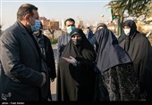 حضور انسیه خزعلی، معاون امور زنان و خانواده ریاست جمهوری و شهاب الدین عزیزی خادم در محل اردوی تیم ملی فوتبال بانوان 