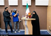 سخنرانی  انسیه خزعلی، معاون امور زنان و خانواده ریاست جمهوری در محل اردوی تیم ملی فوتبال بانوان 