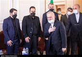 منوچهر متکی وزیر اسبق خارجه در مراسم یادبود شهید حسن ایرلو سفیر ایران در یمن