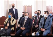  حجت الله عبدالملکی  وزیر تعاون، کار و رفاه اجتماعی و سید عباس عراقچی در مراسم یادبود شهید حسن ایرلو سفیر ایران در یمن 