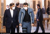  حجت الله عبدالملکی  وزیر تعاون، کار و رفاه اجتماعی در مراسم یادبود شهید حسن ایرلو سفیر ایران در یمن 