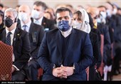 محمدمهدی اسماعیلی وزیر فرهنگ و ارشاد اسلامی در مراسم یادبود شهید حسن ایرلو سفیر ایران در یمن