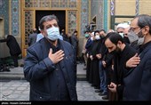 حضور ضرغامی وزیر میراث فرهنگی و گردشگری در مراسم یادبود فرزند سخنگوی دولت