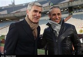 یحیی گل‌محمدی سرمربی تیم فوتبال پرسپولیس و  زوانیمیر سولدو سرمربی تیم فوتبال تراکتور