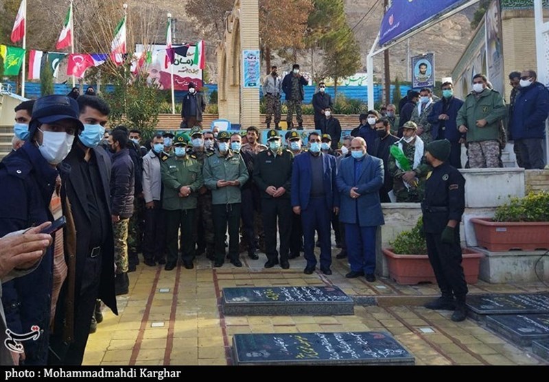 سردار سرلشکر پاسدار محمد باقری رئیس ستاد کل نیروهای مسلح در گلزار شهدای کرمان