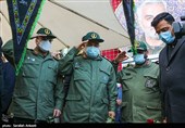 حضور سردار حسین سلامی فرمانده سپاه پاسداران انقلاب اسلامی در  گلزار شهدای کرمان