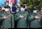 حضور سردار حسین سلامی فرمانده سپاه پاسداران انقلاب اسلامی در  گلزار شهدای کرمان