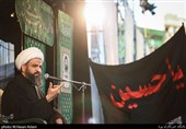 سخنرانی حجت‌الاسلام احسان بی آزار تهرانی در تجمع عزاداران فاطمی در میدان شهید طهرانی مقدم