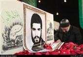 تشییع پیکر مطهر شهید سیدمرتضی رضا قدیری در تجمع عزاداران فاطمی در میدان شهید طهرانی مقدم