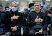 حضور مصطفی کواکبیان و محمد باقر نوبخت درپنجمین سالگرد بزرگداشت ارتحال آیت الله هاشمی رفسنجانی 
